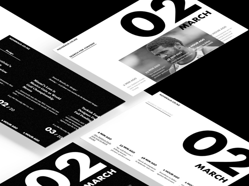 NewsS clean typography type bw white black website web blog news