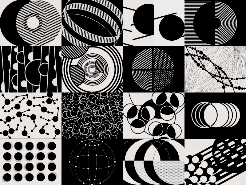 All About Circles abstract art black bw circle design geometry pattern print shape white