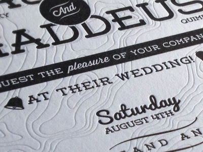 Letterpress Wedding Invite invite letterpress print wedding