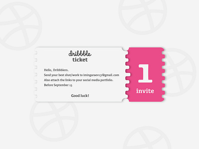 Dribbble invitation.