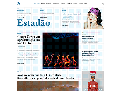 Estadão – Homepage grid news study user interface website