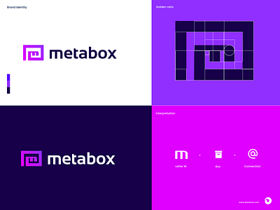 metabox Logo Concept application bockchain box brand branding company crypto design hardware illustration logo meta minimalistic nft pictorial software technology ui wordmark