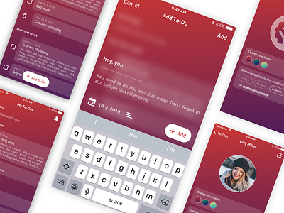 ToDo App Color Theme | Red app attractive clean design minimal mobile app mobile app design nextap red redone todo ui ux