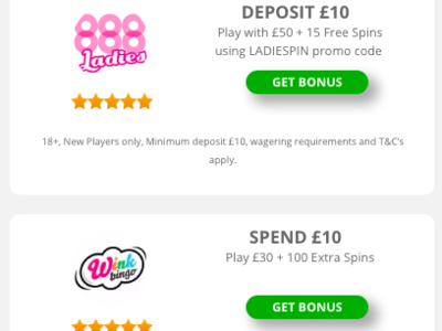 Best bingo Bonuses Home Screen Table webdesign