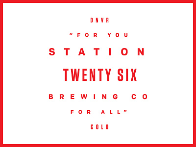 S26BC beer denver logo red type typography