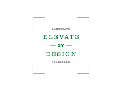 Elevate industrial landscape landscape architecture logo type