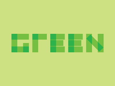 Green display type green logo tape type typography