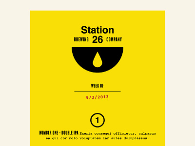 Station 26 Menu beer menu