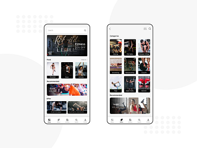 Gym App animation design fitness app gym app ui ui ux ui design
