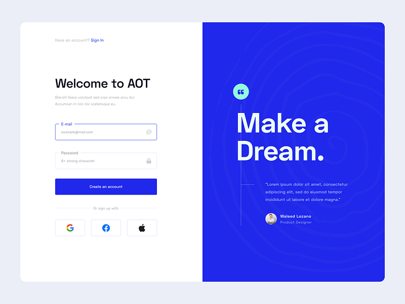 Sign Up Page designs, themes, templates and downloadable graphic