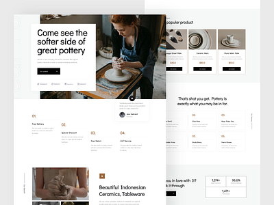 Pottery - Landing Pages Design