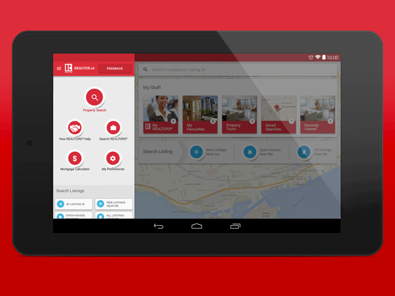 Realtor.ca Tablet Designs android app finder search tablet