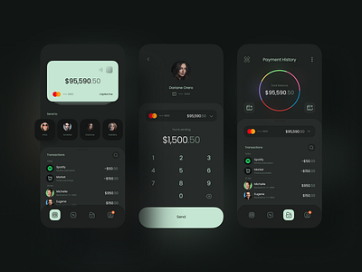 Banking App Dark Theme Edition