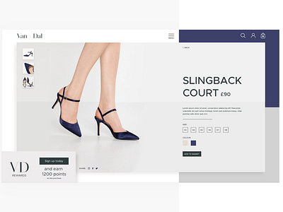 Van Dal Product Page Re-design
