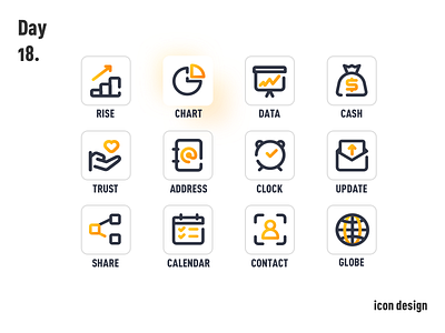 icon design 100days address calendar cash chart clock contact data design globe icon design icons rise share trust update