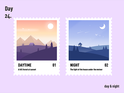day & night 100days design illustration