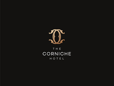 The Corniche Hotel branding classic clean design european flat hotel illustration logo minimal monogram neo classical regal traditional typography