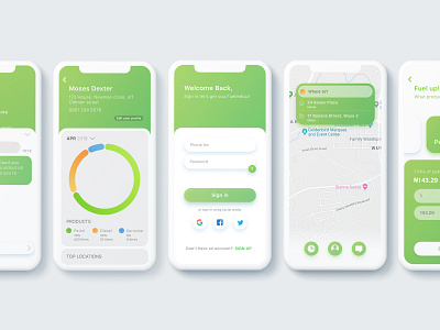 FuelledUp Screens animation app branding clean design flat freelance designer ios minimal nigeria screens ui ux web