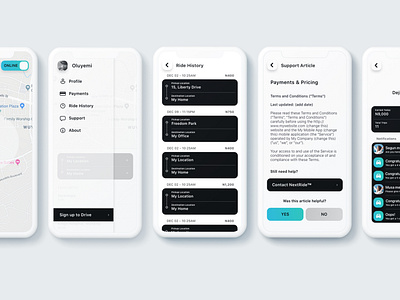 NextRide App Screens by Zisan Dzisan Duniya on Dribbble