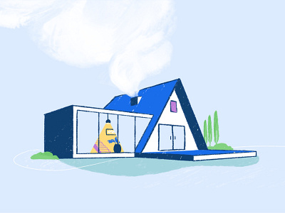 Home design digital art drawing hand drawn home house illustration vector