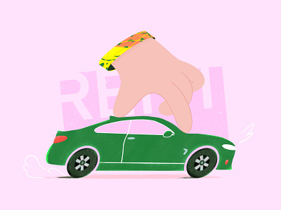 Car Rental App app illustration blog post car car rental car rental app design digital art drawing hand drawn illustration