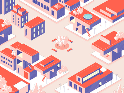 Location Based Services city illustration design illustration isometric location location based vector