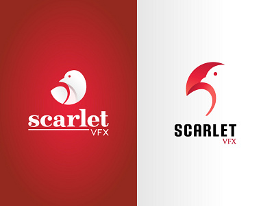 Scarlet VFX Logo Options brand design brand identity branding design illustration logo logo design logodesign minimal vector