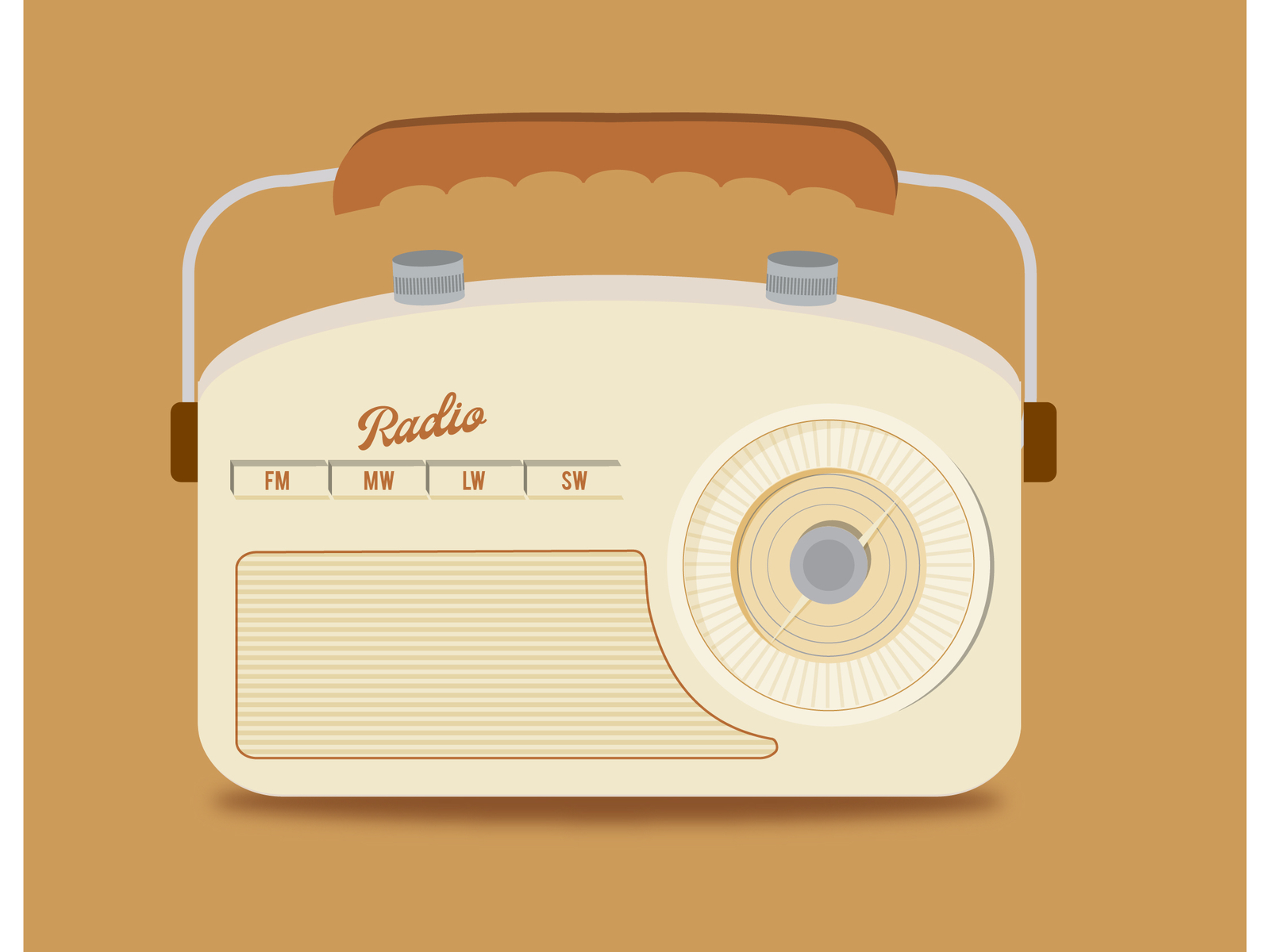 vintage radio by febriza on Dribbble