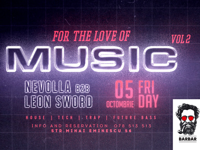 For The Love Of Music animated branding club club flyer club flyers club night club party design event event agency event branding festival poster illustration poster