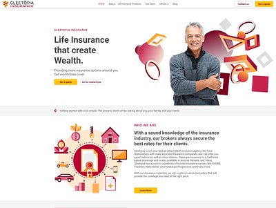 Webfolio | Website | Branding branding business corporate design graphic design illustration insurance ui ux vector web design website