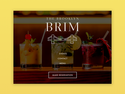 Landing Page for a Cocktail Lounge sharpen sharpen.design ui challenge