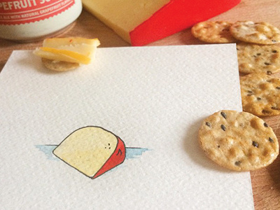 100DayProject Gouda cheese food gouda illustration paint watercolor