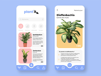 Mobile app - Plant'it app application application design branding design green logo plant ui ux web web design