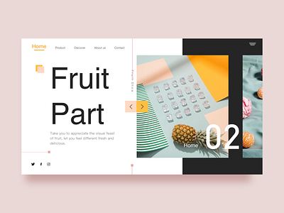 Fruit Part color colour designer food fruit inspiration less is more ux web