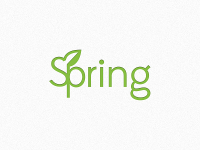 Spring green logo season spring