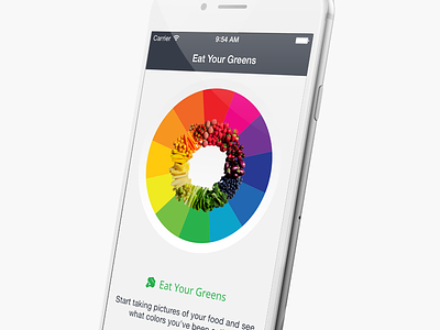 Eat Your Greens colors iphone iphone app mobile nutrition pie chart