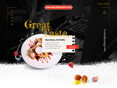 The Malted Waffle Co landing page uid ux webdesign website builder website design
