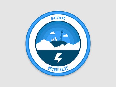 Scoot4life badge san francisco sticker transportation travel