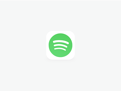 White Spotify iOS Icon