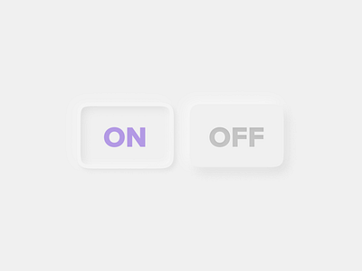 On & Off interface neumorphism switch toggle ui view
