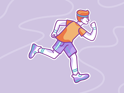 Runner design guy illustration illustrations illustrator merkulove procreate running sport vector