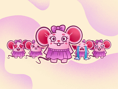 Mouse Girl Mascot design gif girl illustration illustrations illustrator mascot merkulove mouse procreate sketch