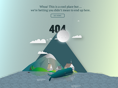 Sea 404 button color found fun ghost home lost site typography ui web