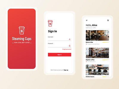 Coffee ordering app