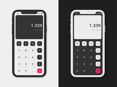 Calculator - UI Design blackandwhite calc calculator calculator app calculator ui dailyui minimal ui ux uidesign