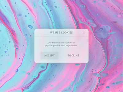 Pop-Up - UI Design alert cookie cookies dailyui disclaimer glass minimal overlay popup transparent