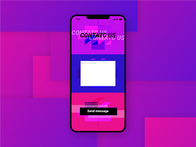 Contact Us - UI Design app design contact us contacts dailyui email glitch message palette ui uidesign uiux