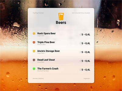 Pricing - UI Design bar beer cafe dailyui flyer menu price pricing restaurant ui uiux