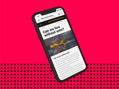 Blog Post - UI Design ant app design article blog post blogger dailyui design insects journal news ui uiux