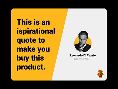 Testimonial - UI Design actor advertising celebrity dailyui marketing quote sponsor testimonial ui uiux